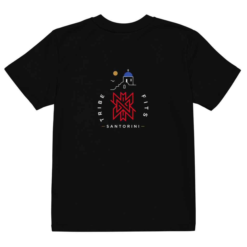 Santorini Destination Kids Tee dark