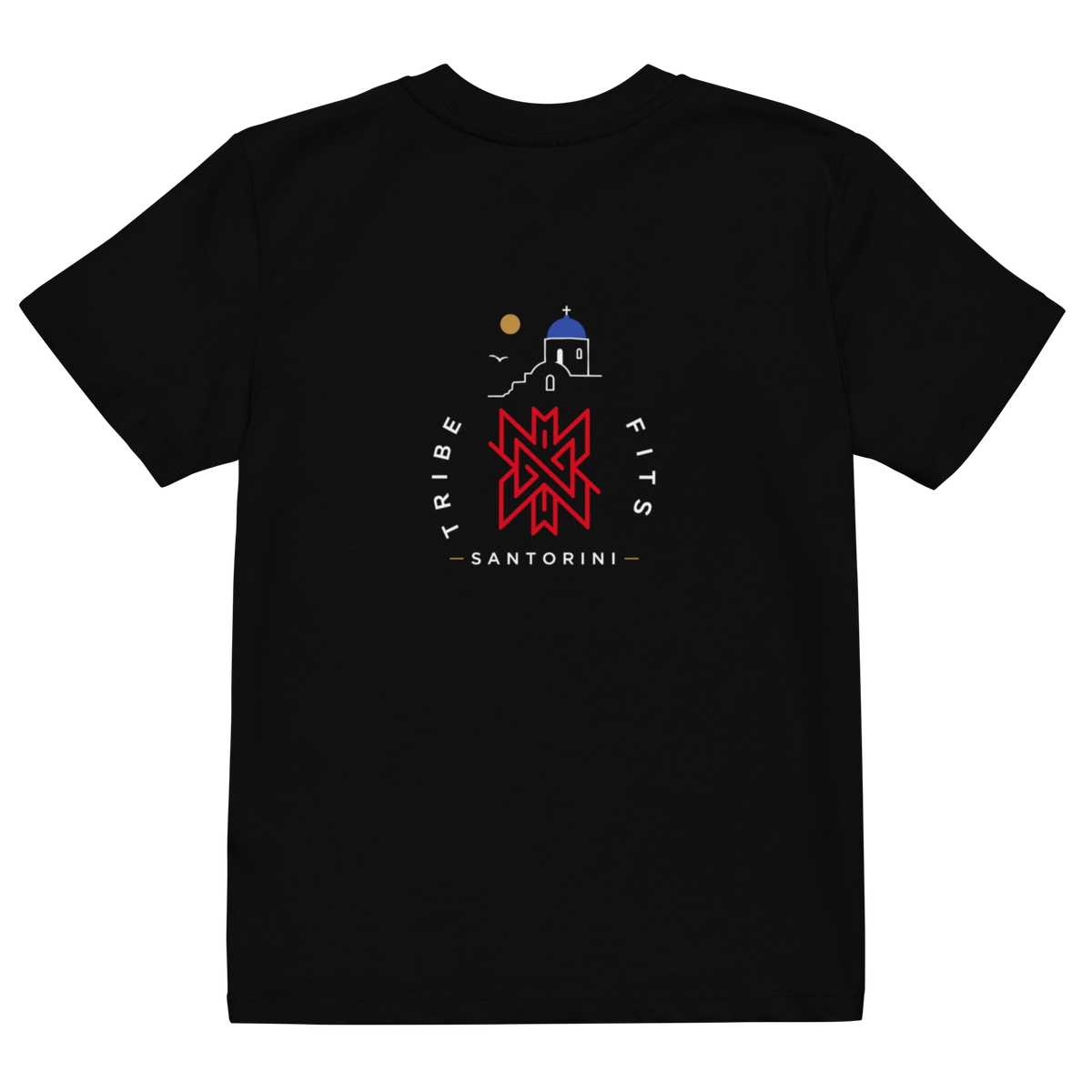 Santorini Destination Kids Tee dark