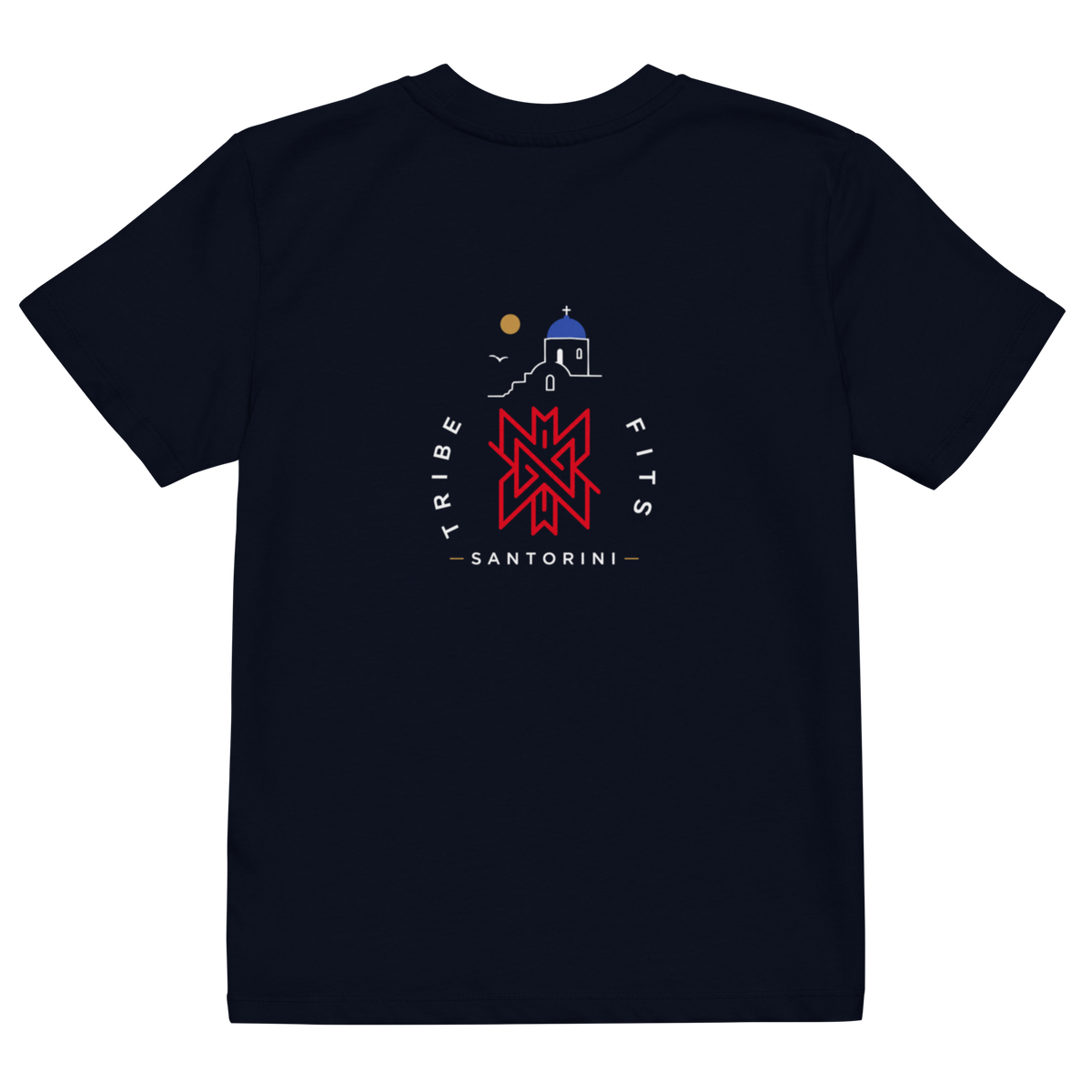 Santorini Destination Kids Tee dark