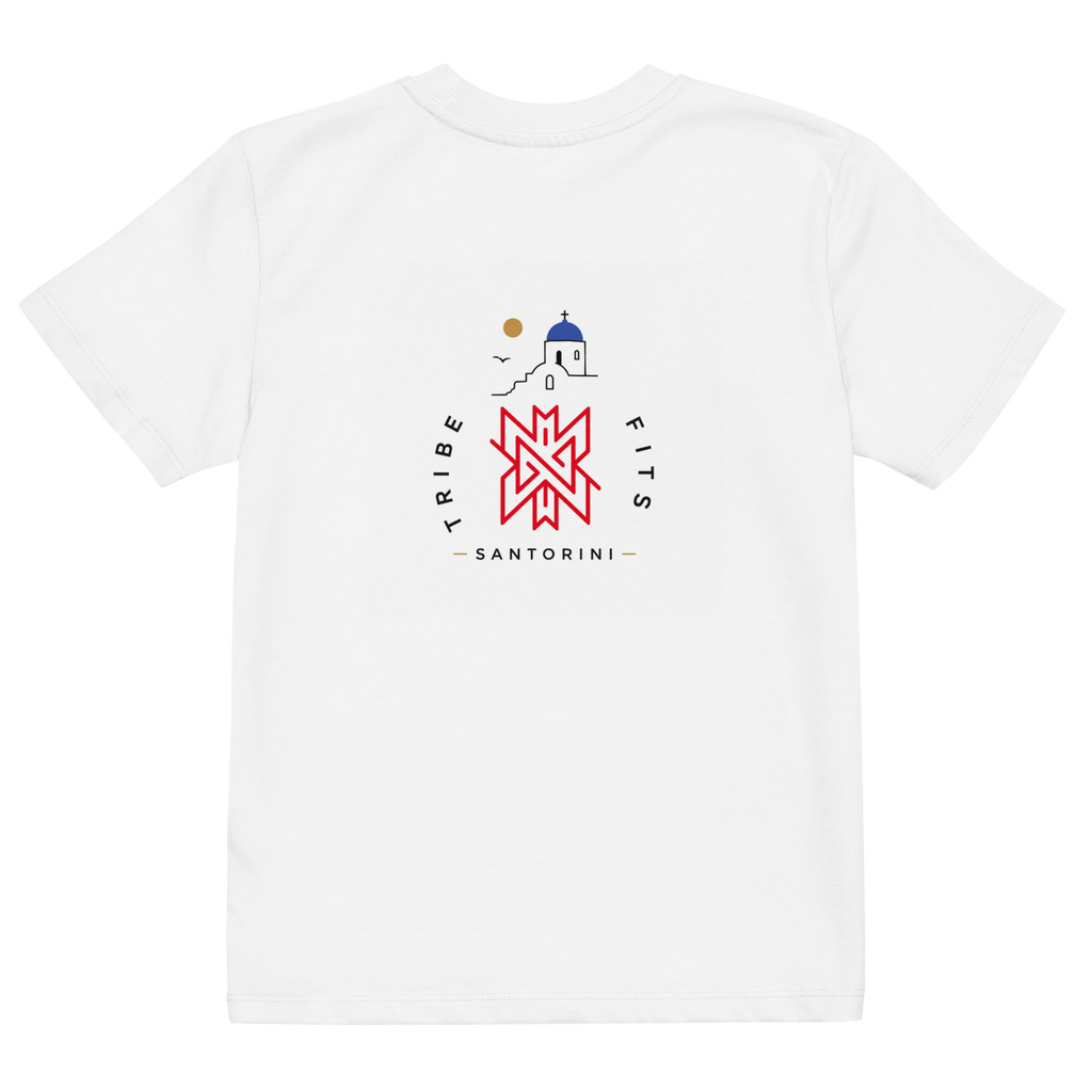 Santorini Destination Kids Tee light