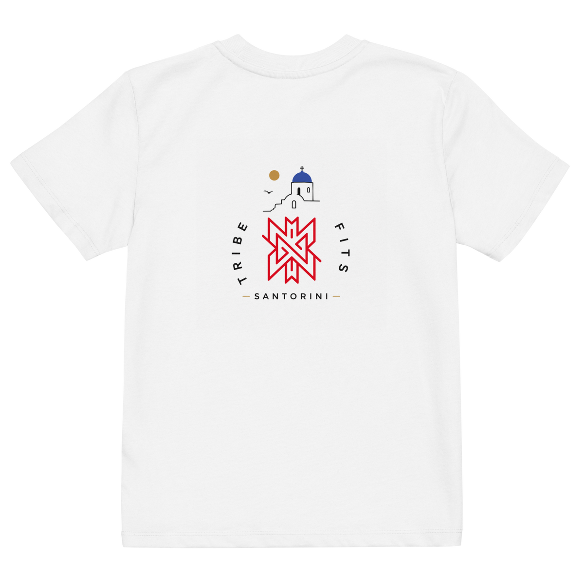 Santorini Destination Kids Tee light