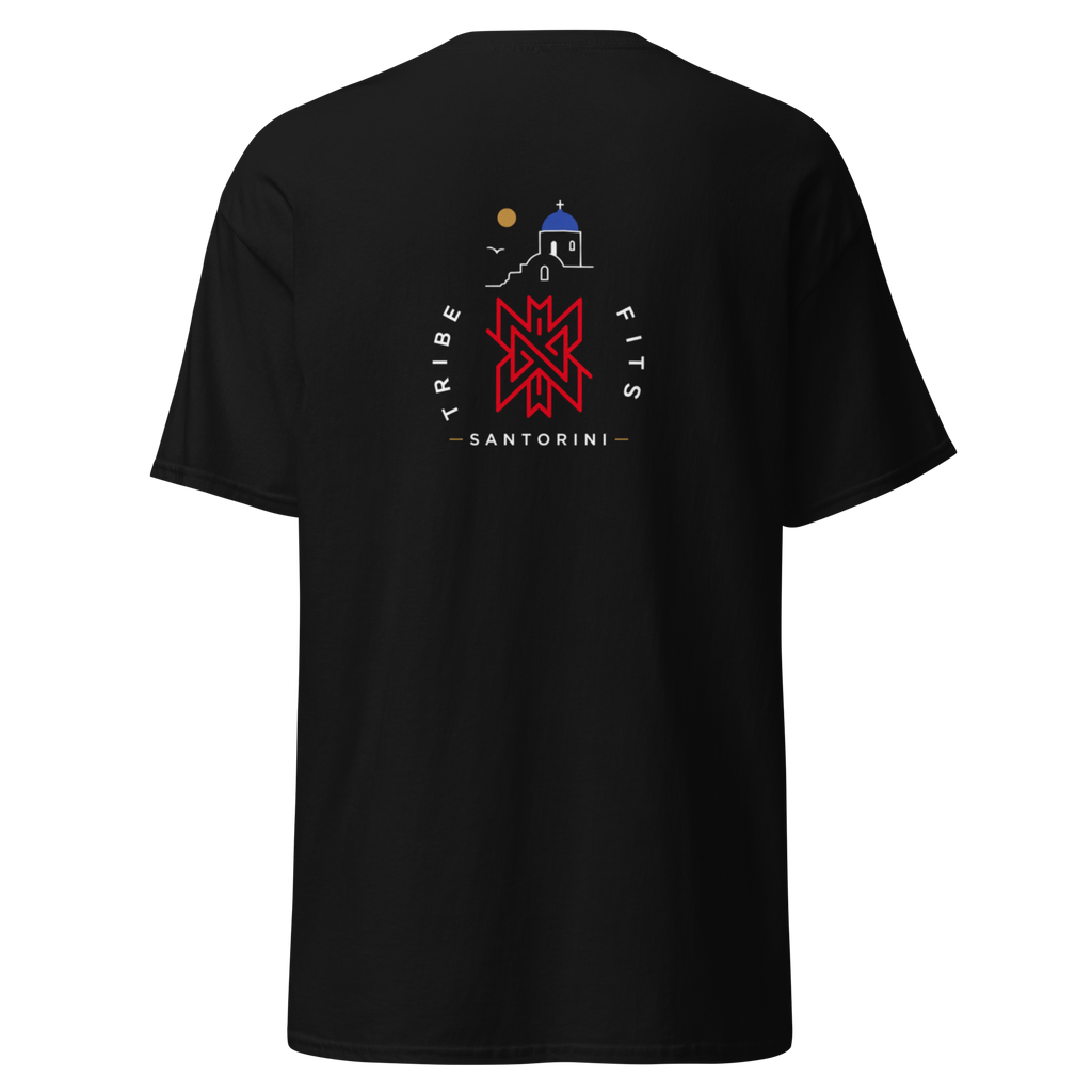 T-shirt destination Santorin foncé