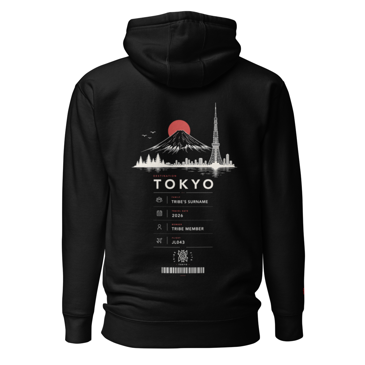 Tokyo Boarding Pass Hoodie