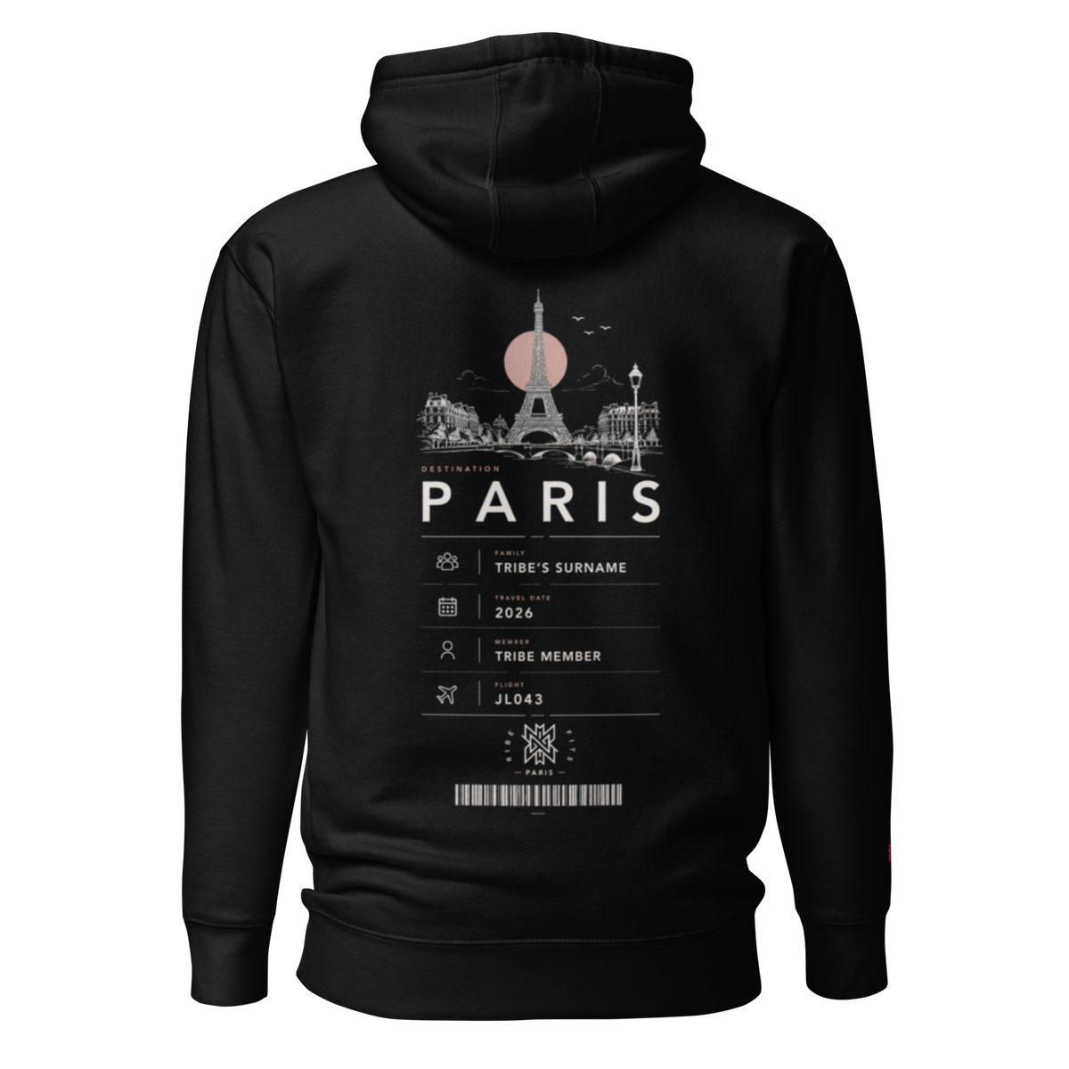 Paris Boarding Pass Hoodie
