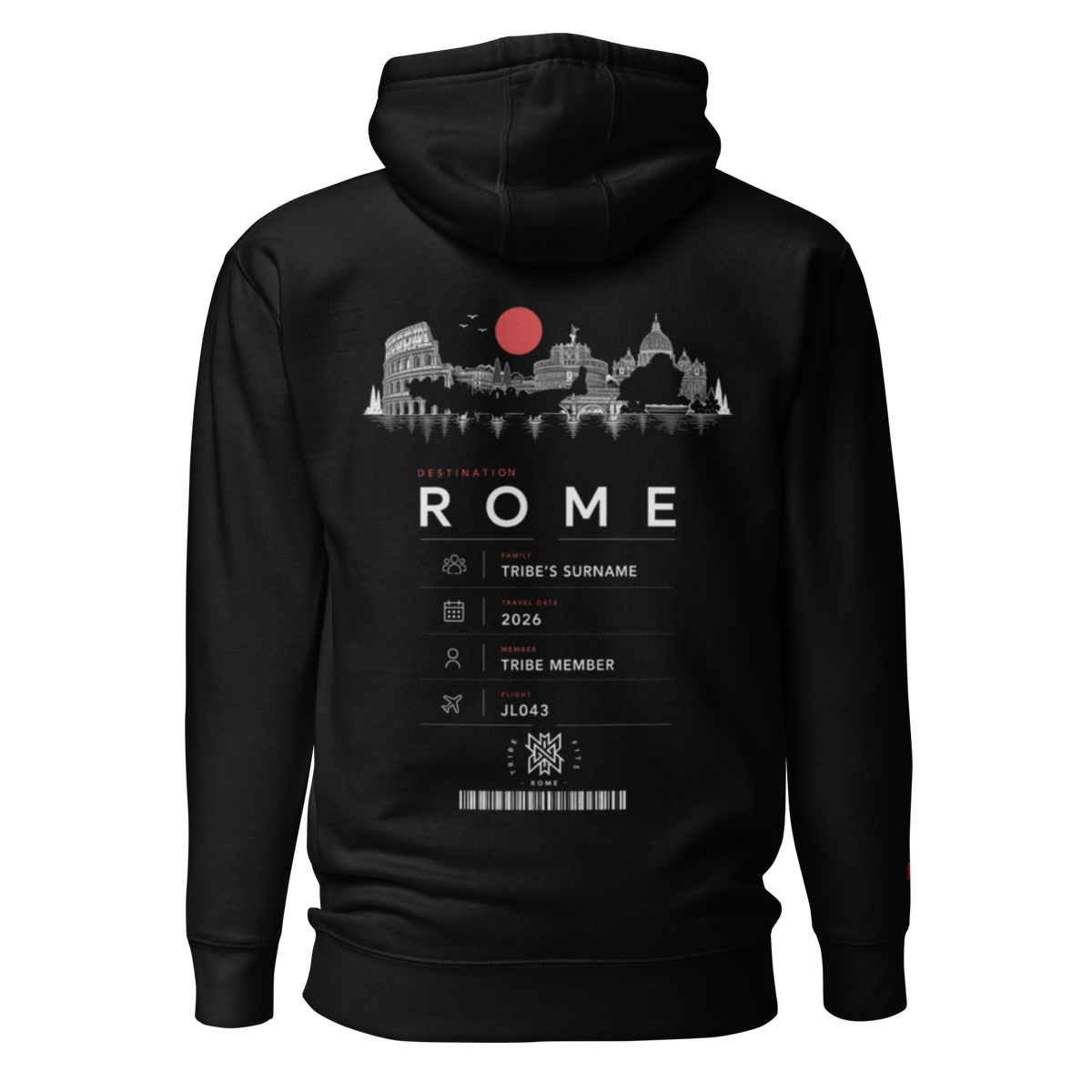Rome Boarding Pass Hoodie