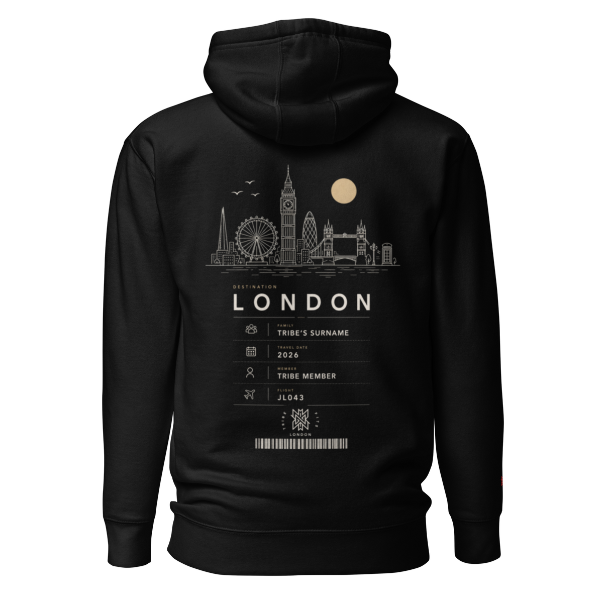London Boarding Pass Hoodie