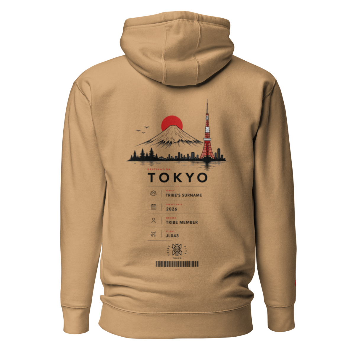 Tokyo Boarding Pass Hoodie