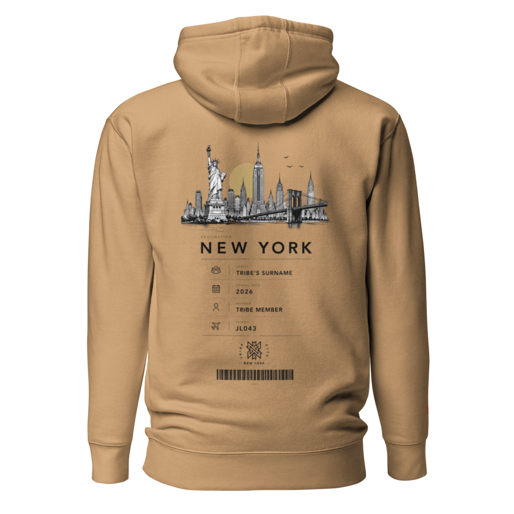 New York Boarding Pass Hoodie