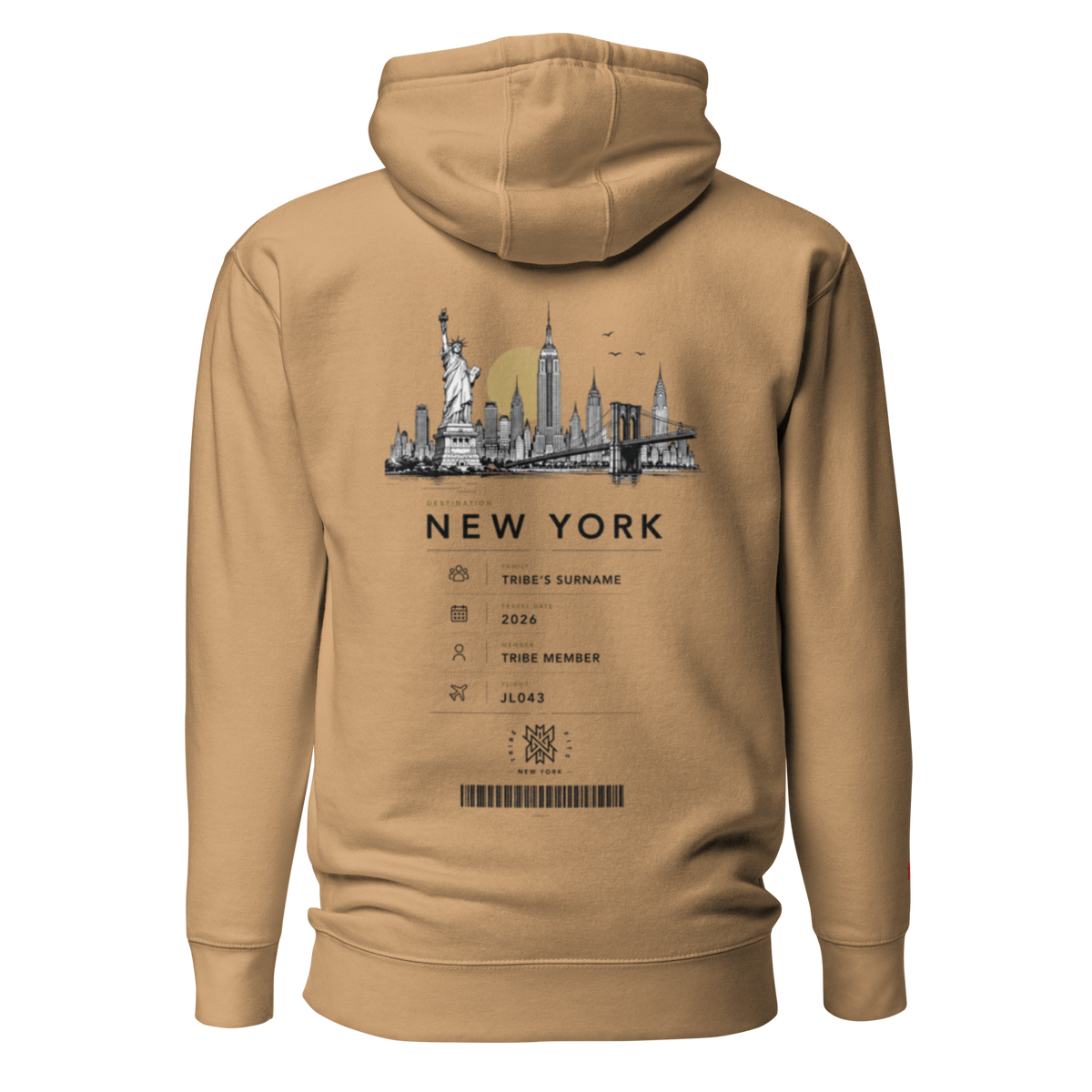 New York Boarding Pass Hoodie