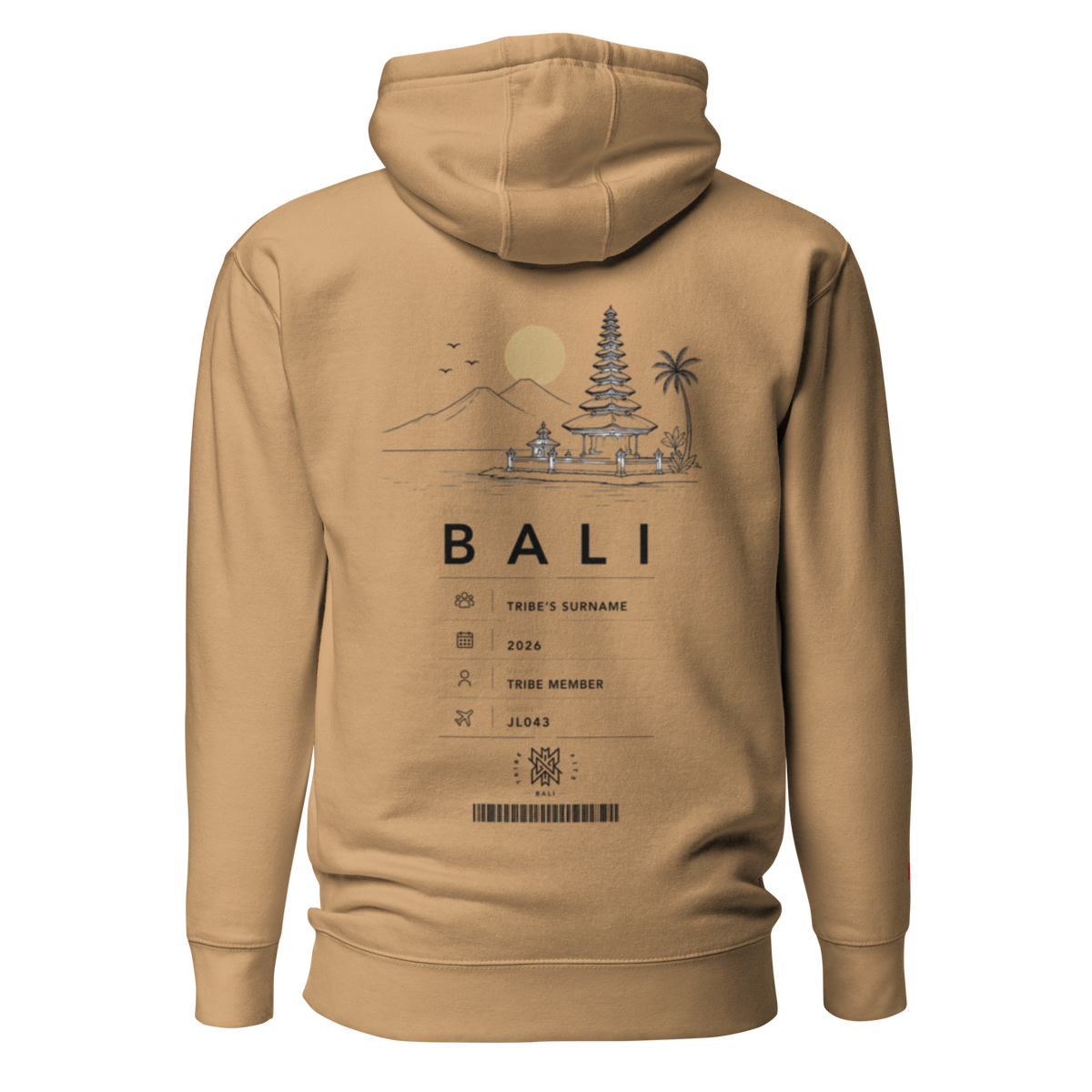 Bali Boarding Pass Hoodie
