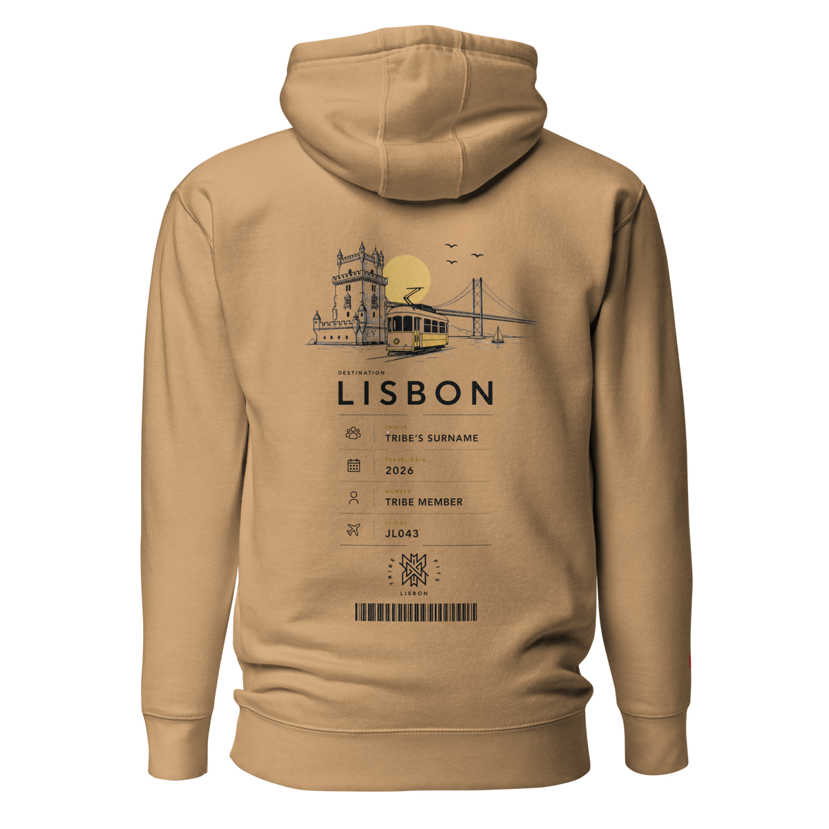 Lisbon Boarding Pass Hoodie