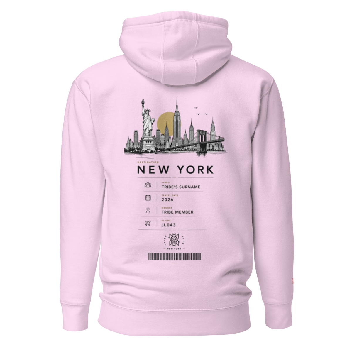 New York Boarding Pass Hoodie