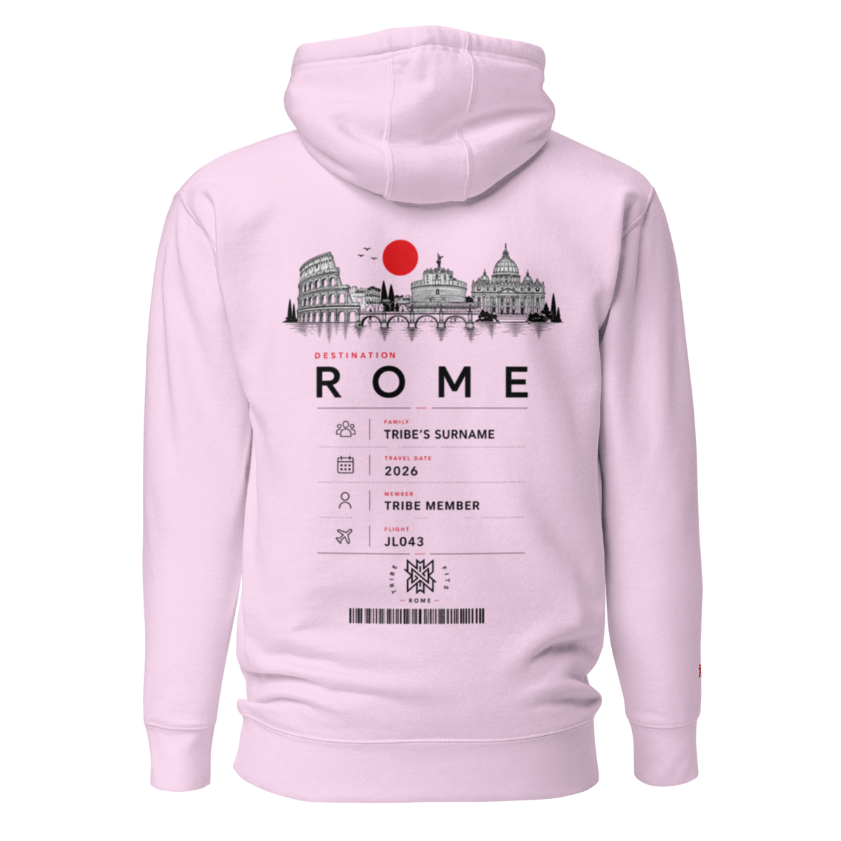 Rome Boarding Pass Hoodie