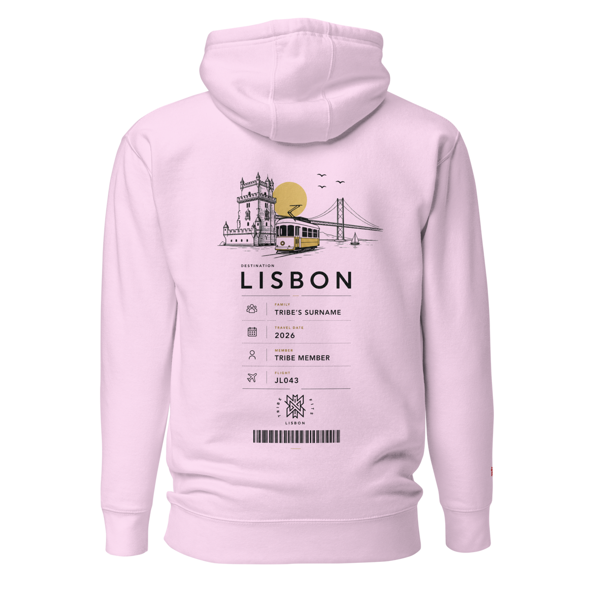 Lisbon Boarding Pass Hoodie