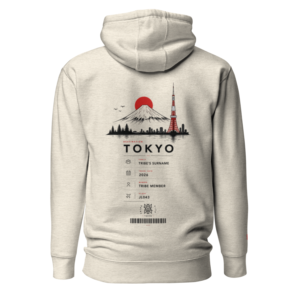 Tokyo Boarding Pass Hoodie