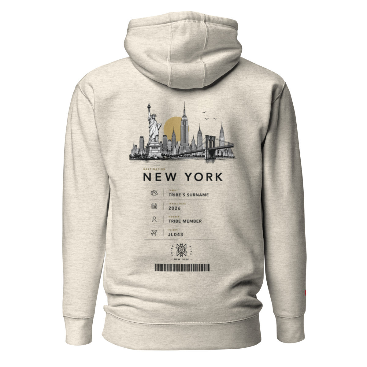 New York Boarding Pass Hoodie