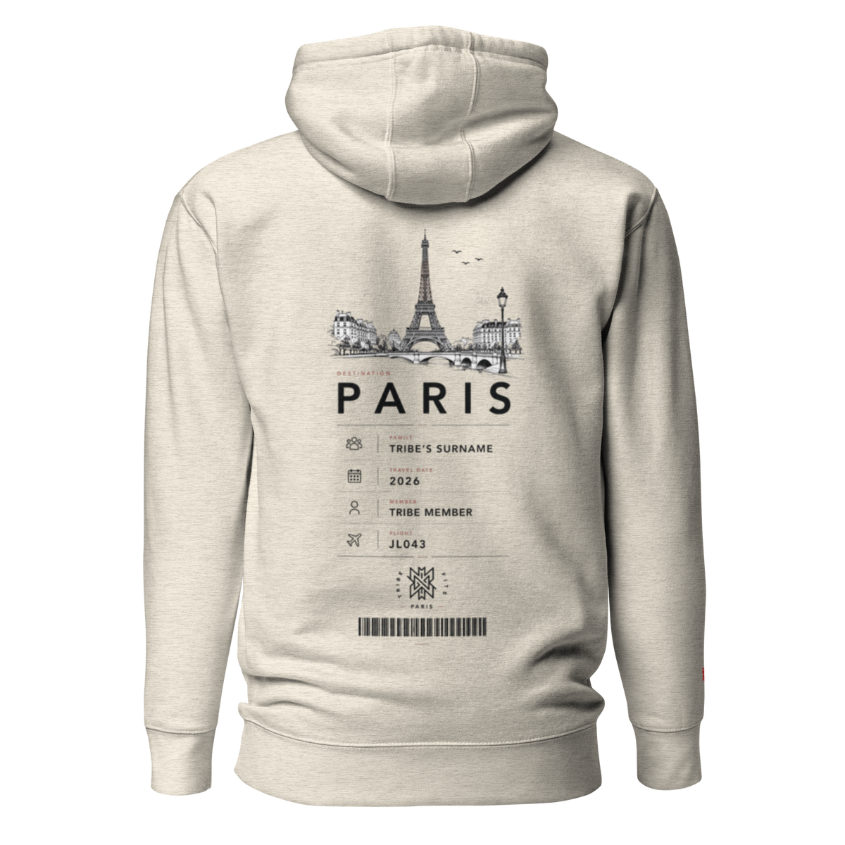Paris Boarding Pass Hoodie