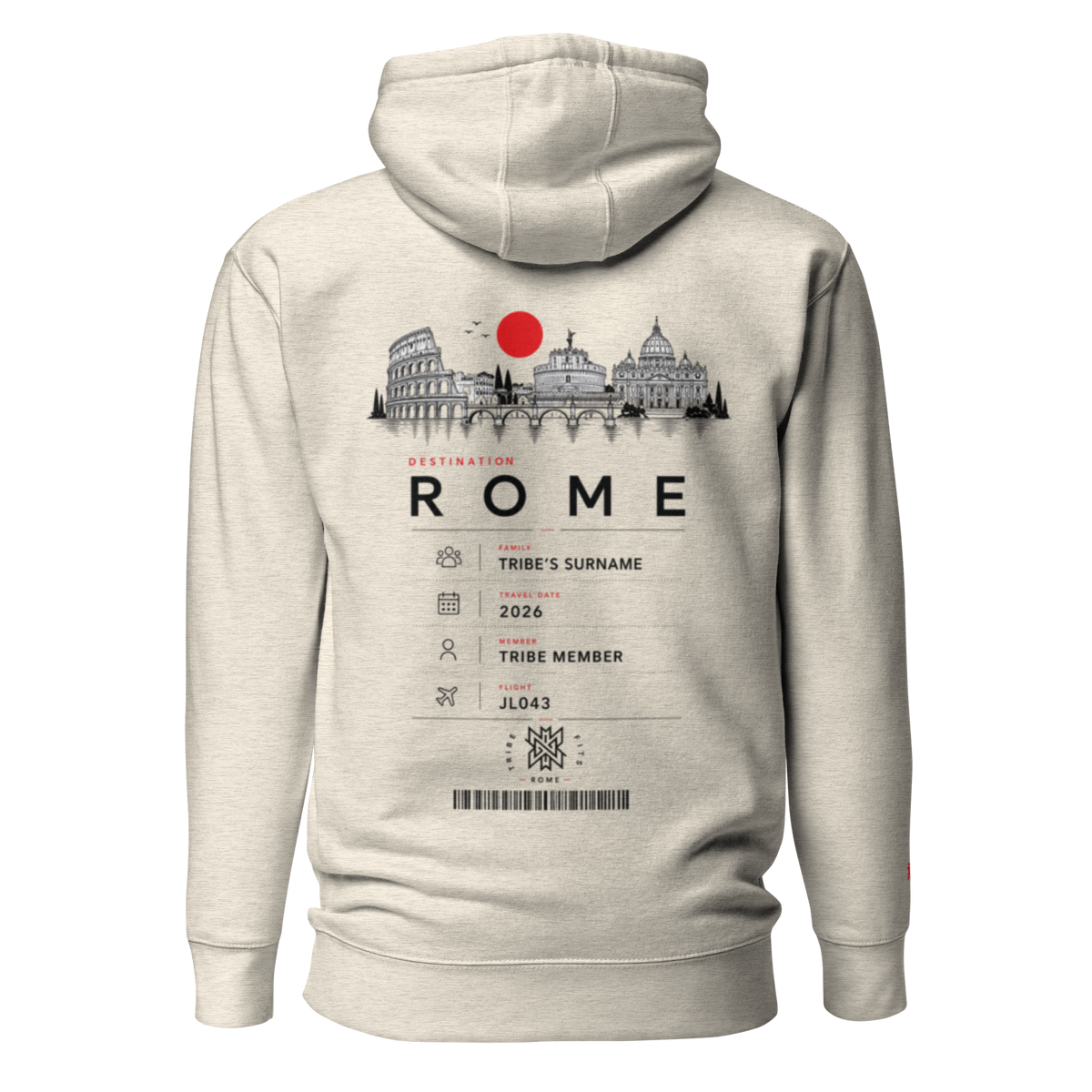 Rome Boarding Pass Hoodie