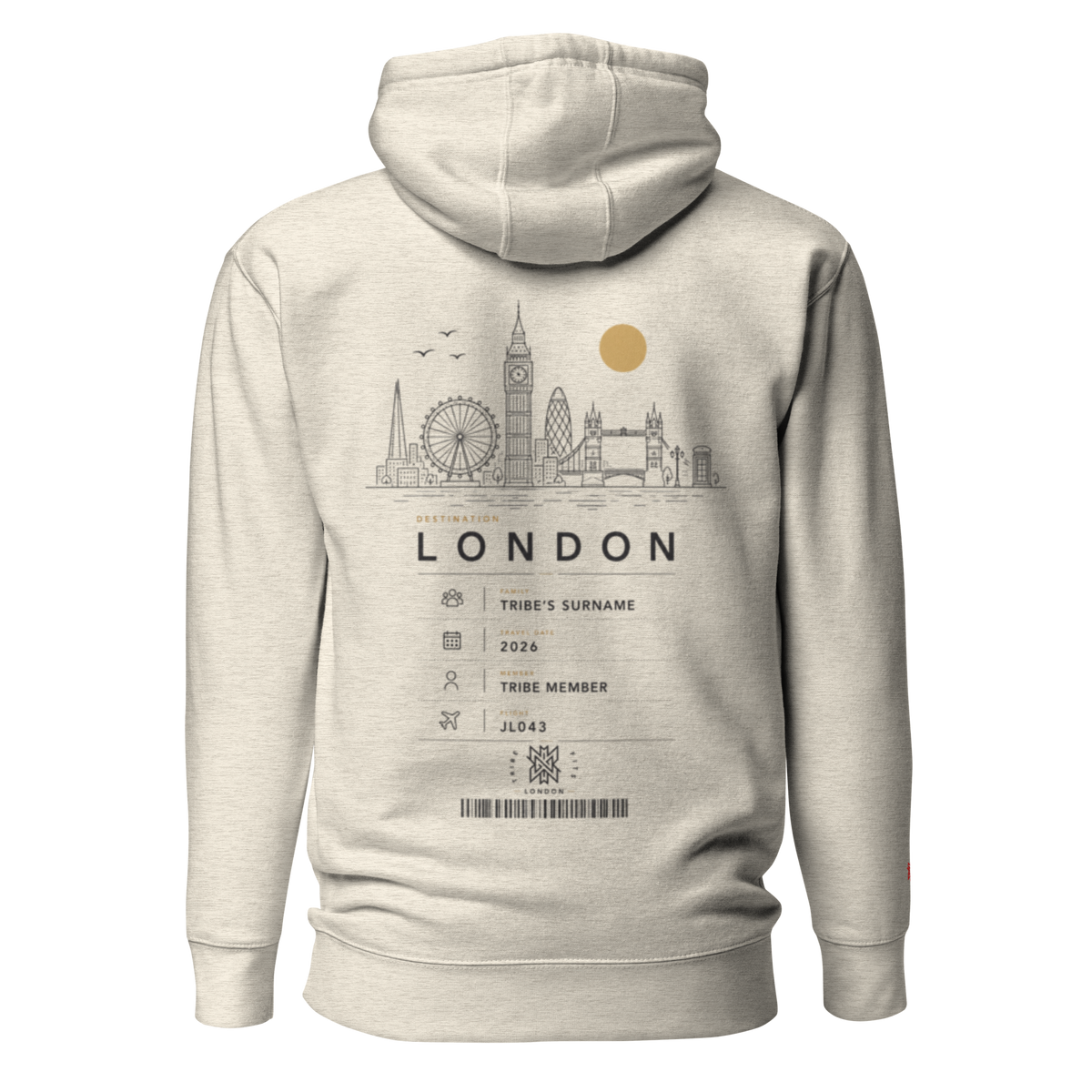 London Boarding Pass Hoodie