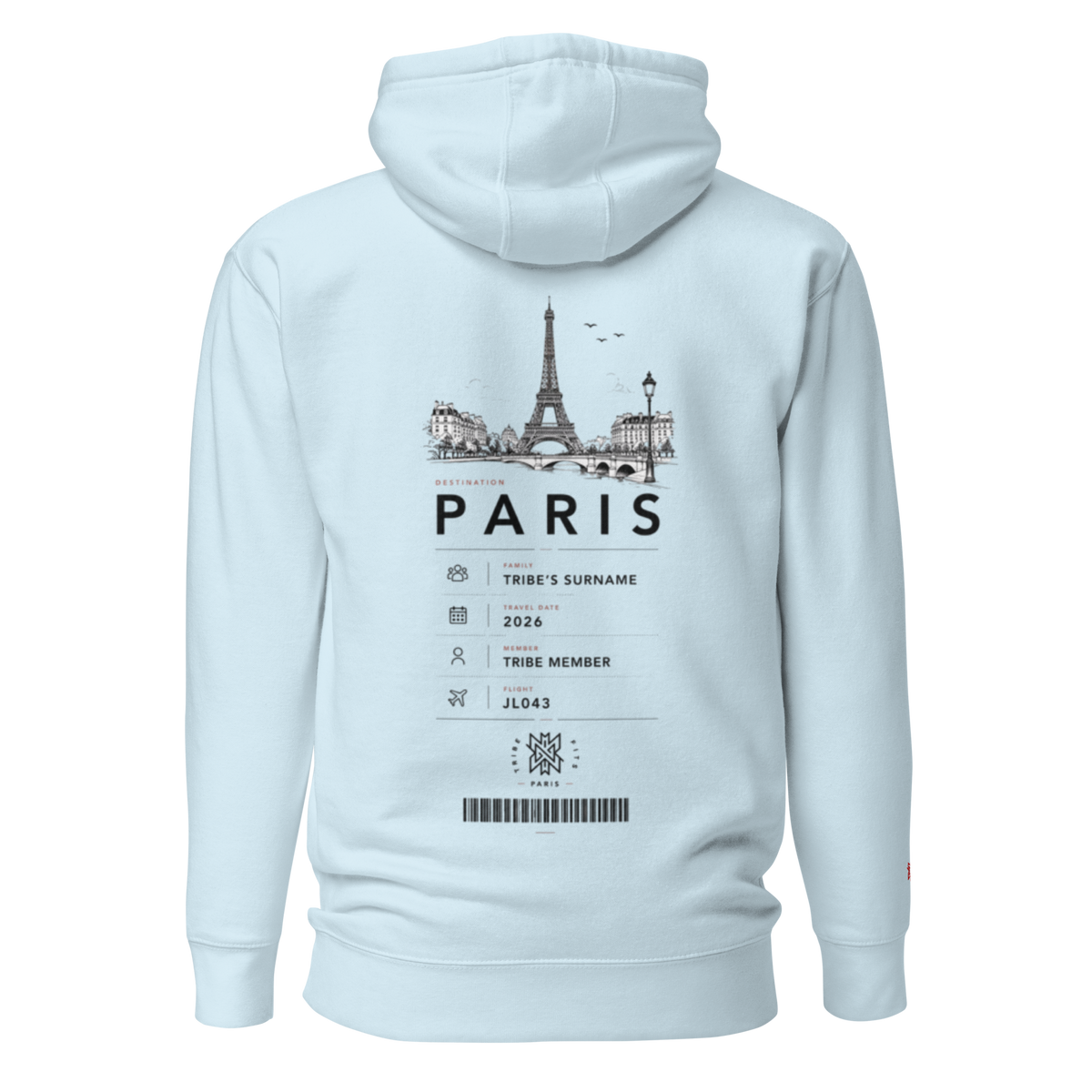 Paris Boarding Pass Hoodie