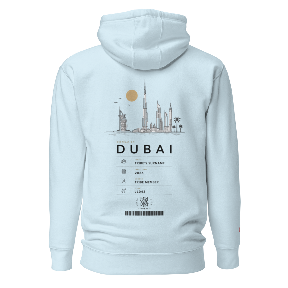 Dubai Boarding Pass Hoodie