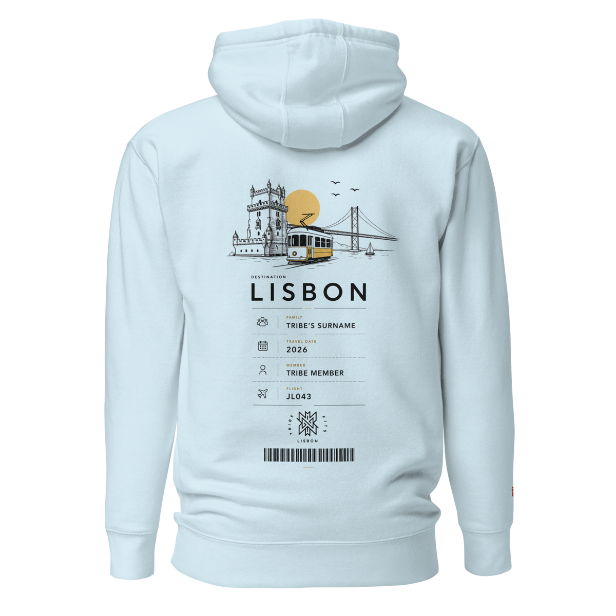 Lisbon Boarding Pass Hoodie