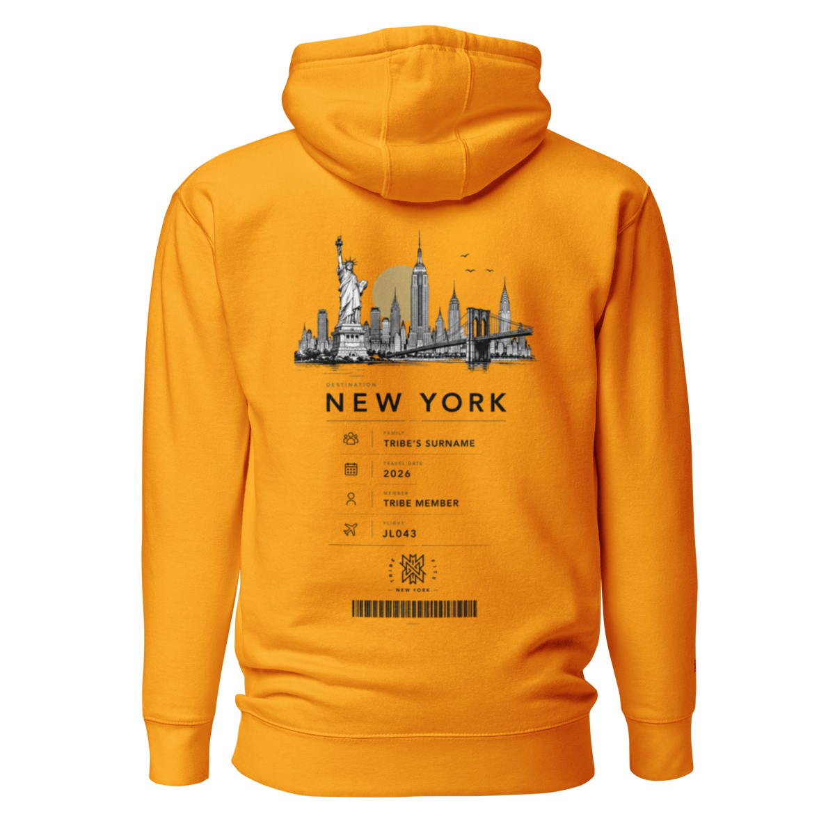 New York Boarding Pass Hoodie