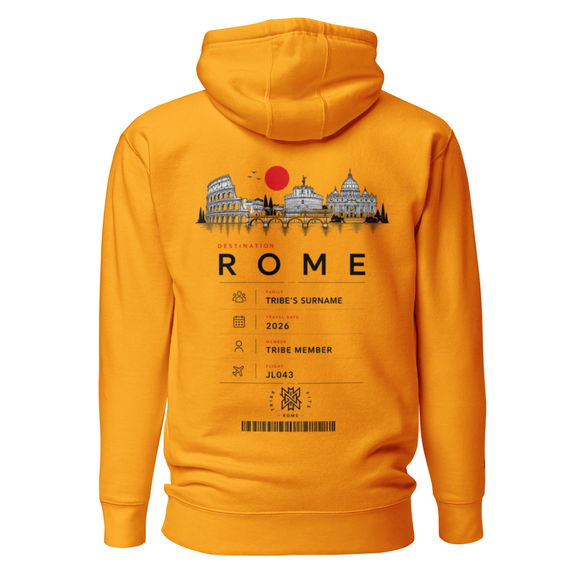 Rome Boarding Pass Hoodie