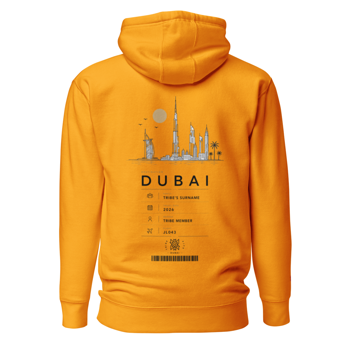 Dubai Boarding Pass Hoodie