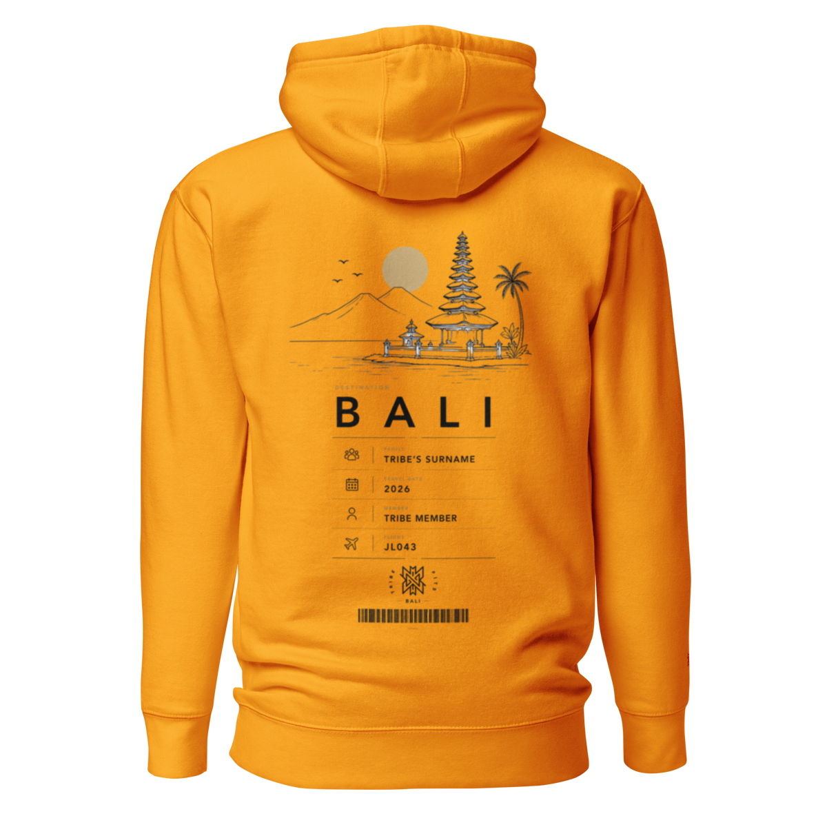 Bali Boarding Pass Hoodie