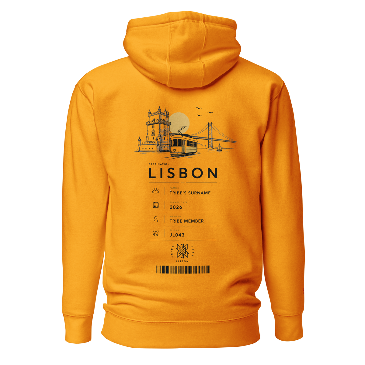 Lisbon Boarding Pass Hoodie