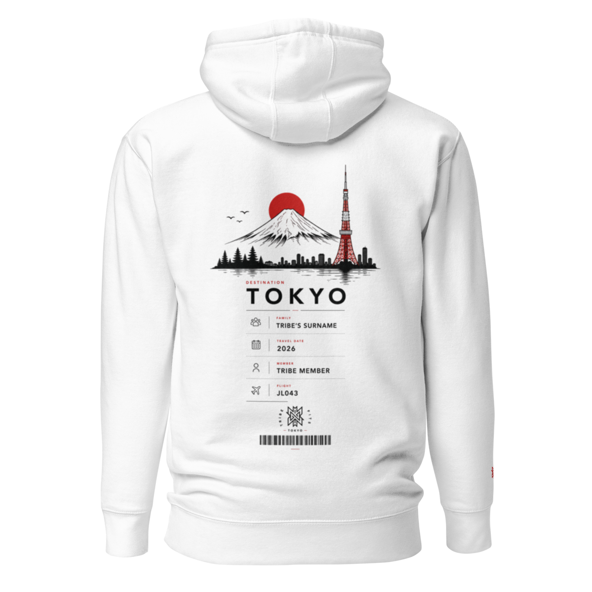 Tokyo Boarding Pass Hoodie