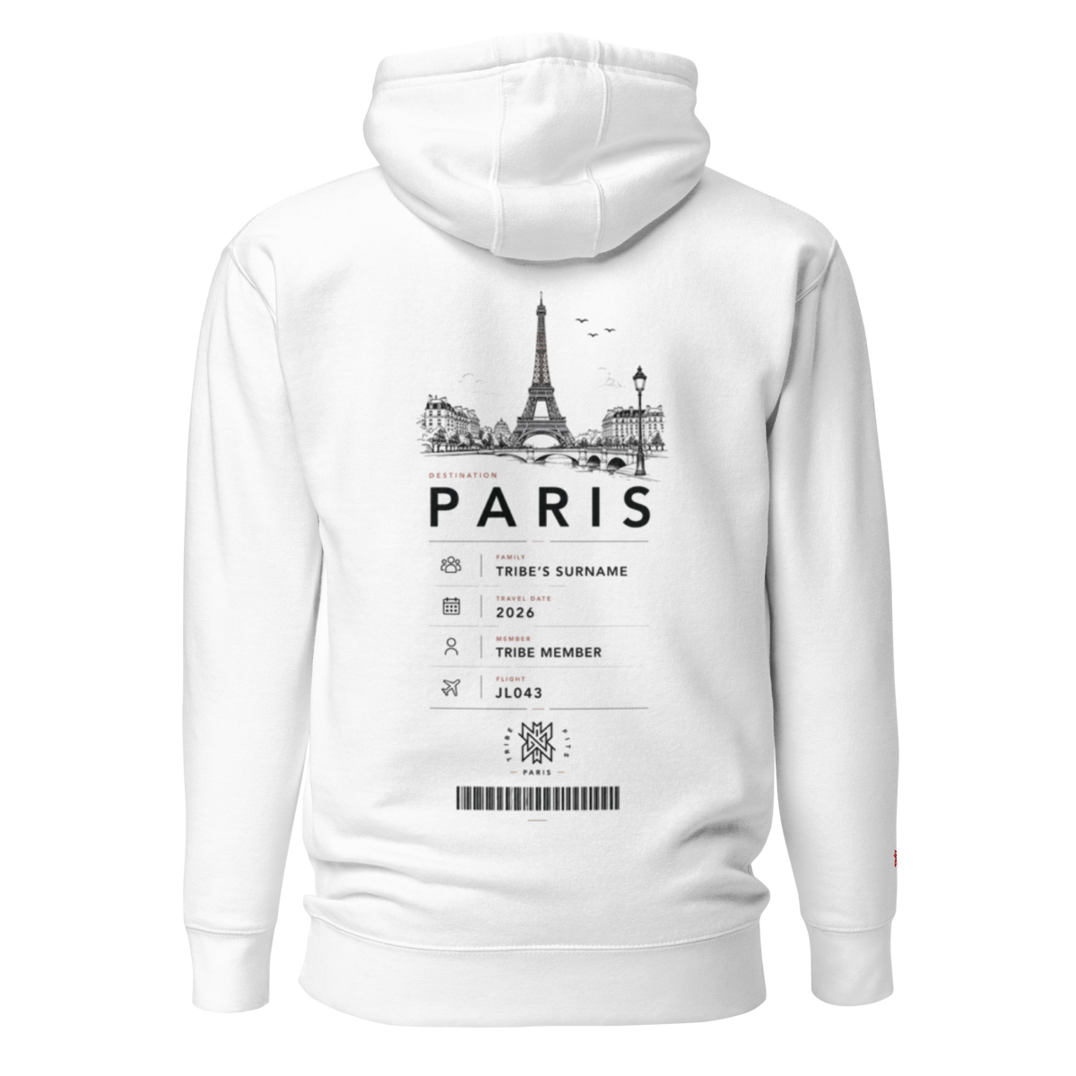 Paris Boarding Pass Hoodie