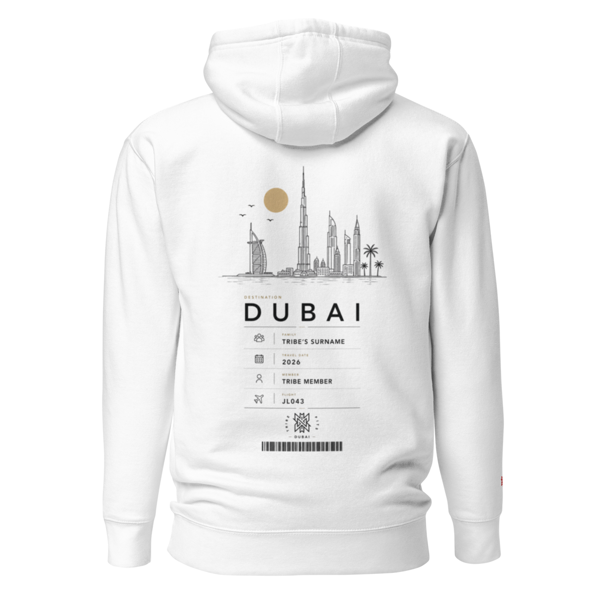 Dubai Boarding Pass Hoodie
