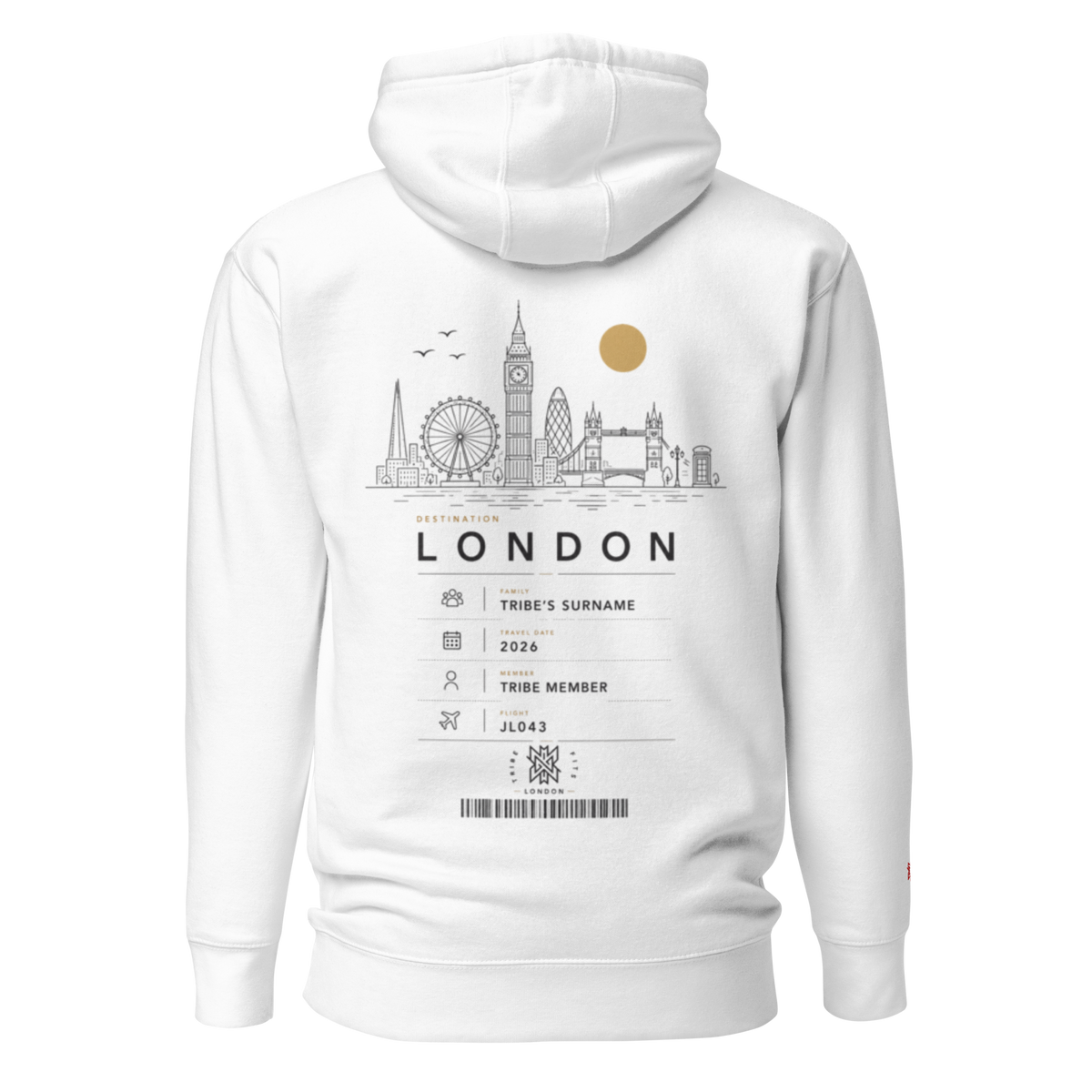 London Boarding Pass Hoodie